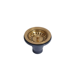 POSEIDON KITCHEN SINK STAINLESS STEEL BASKET WASTE BRUSHED GOLD