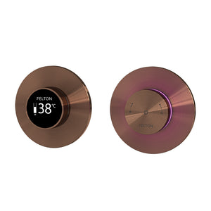 FELTON LINEA LEAD FREE THERMOSTATIC DIGITAL SHOWER MIXER BRUSHED BRONZE