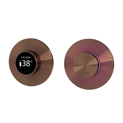 FELTON LINEA LEAD FREE THERMOSTATIC DIGITAL SHOWER MIXER BRUSHED BRONZE