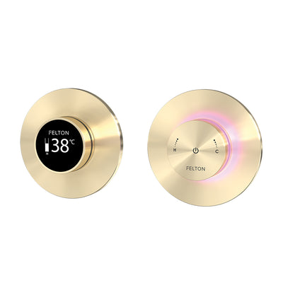 FELTON LINEA LEAD FREE THERMOSTATIC DIGITAL SHOWER MIXER BRUSHED GOLD