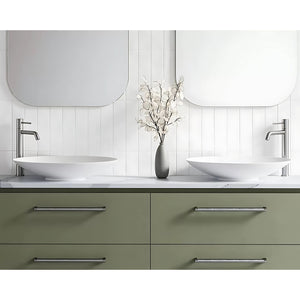 TIMBERLINE FEATHER ABOVE COUNTER BASIN MATTE WHITE 500MM