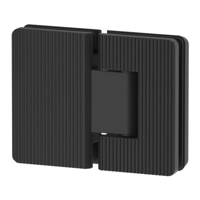 BELLA VISTA GLASS-TO-GLASS FLUTED SHOWER SCREEN HINGE BLACK