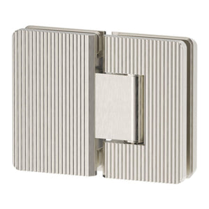 BELLA VISTA GLASS-TO-GLASS FLUTED SHOWER SCREEN HINGE BRUSHED NICKEL