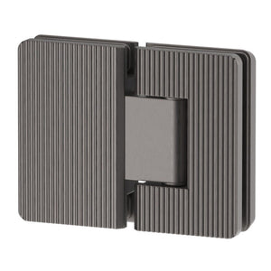 BELLA VISTA GLASS-TO-GLASS FLUTED SHOWER SCREEN HINGE GUNMETAL