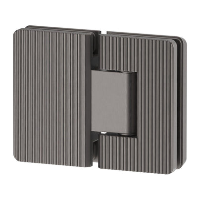 BELLA VISTA GLASS-TO-GLASS FLUTED SHOWER SCREEN HINGE GUNMETAL