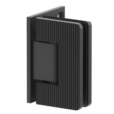 BELLA VISTA GLASS-TO-WALL FLUTED SHOWER SCREEN HINGE BLACK