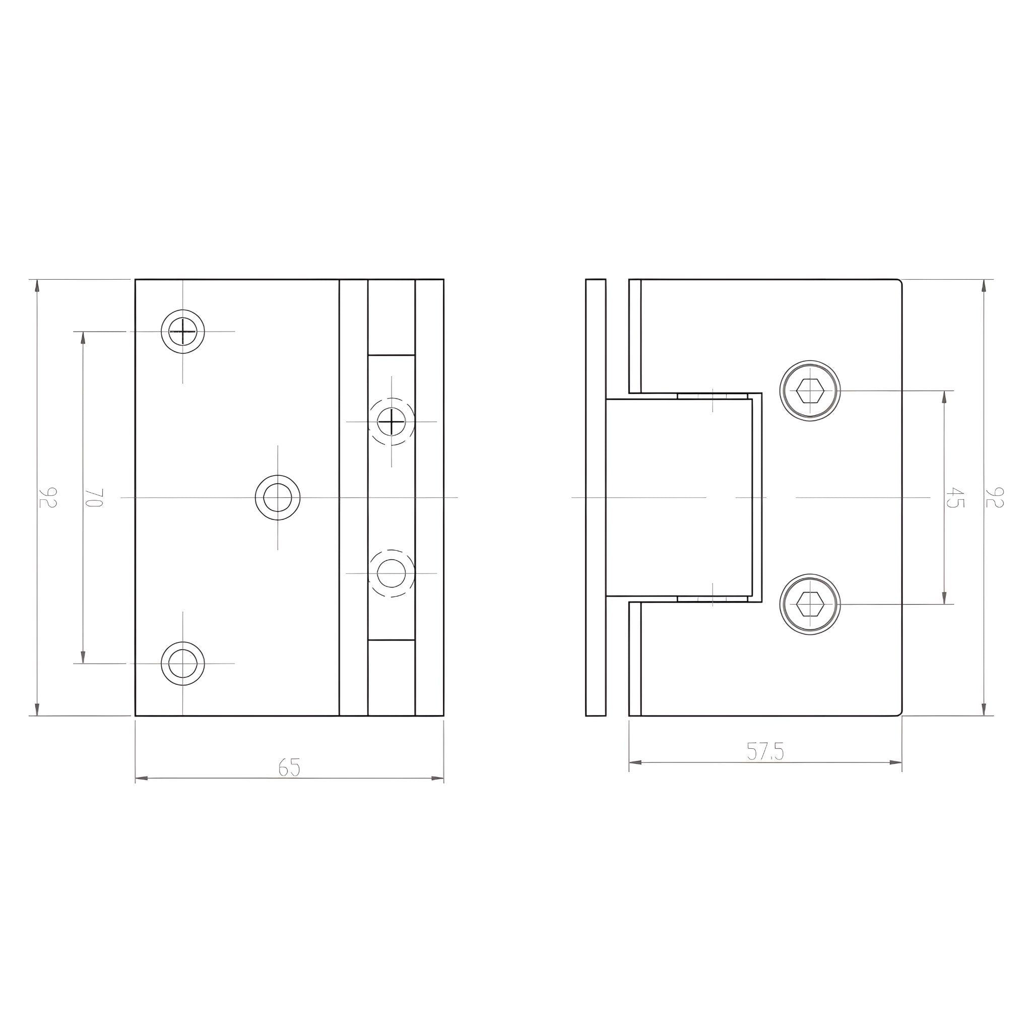 BELLA VISTA GLASS-TO-WALL FLUTED SHOWER SCREEN HINGE DUSK BRONZE