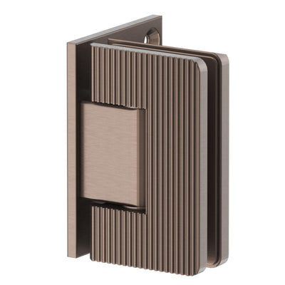 BELLA VISTA GLASS-TO-WALL FLUTED SHOWER SCREEN HINGE DUSK BRONZE
