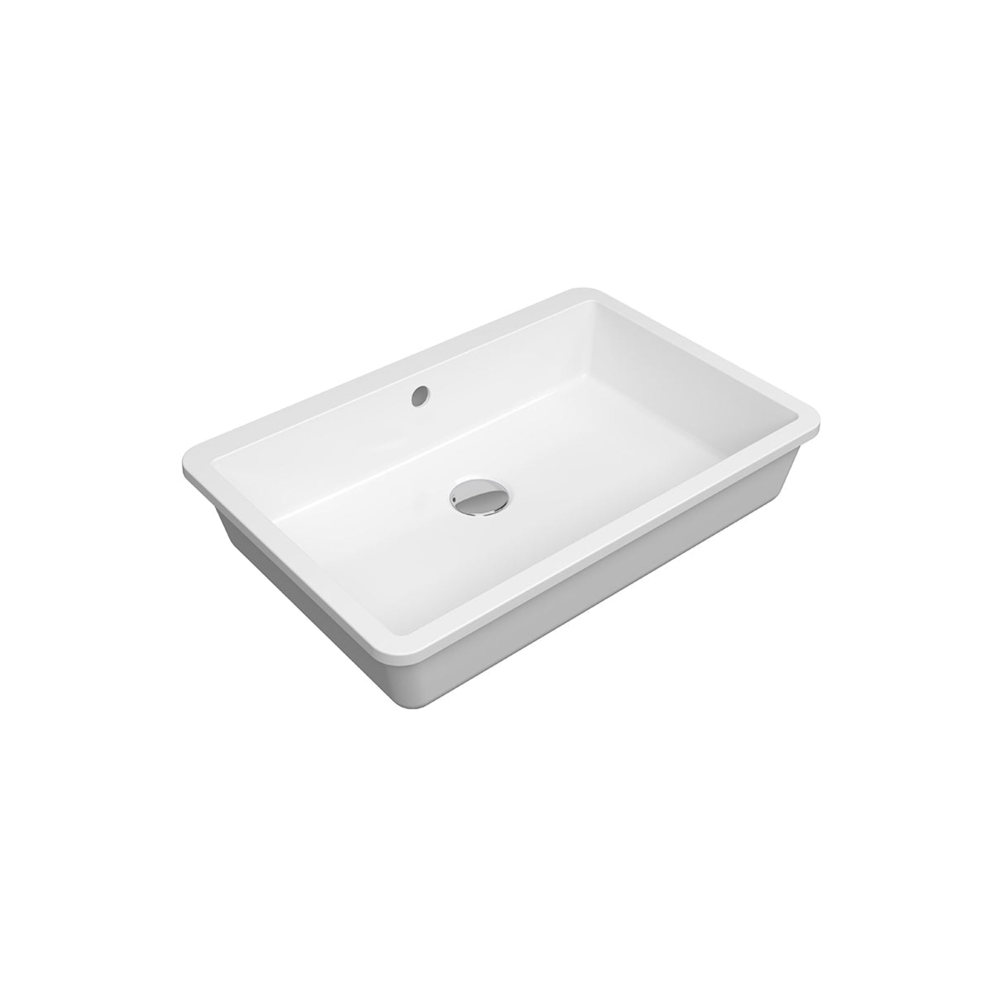 TURNER HASTINGS FINO RECTANGLE UNDER COUNTER FIRECLAY BASIN GLOSS WHITE 550MM
