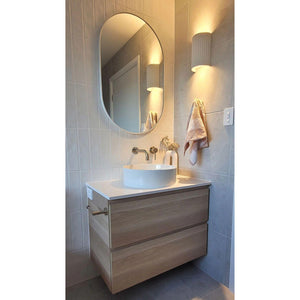 TURNER HASTINGS FINO ROUND ABOVE COUNTER FIRECLAY BASIN GLOSS WHITE 382MM
