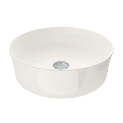 TURNER HASTINGS FINO ROUND ABOVE COUNTER FIRECLAY BASIN GLOSS WHITE 382MM