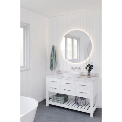 TURNER HASTINGS FINO OVAL ABOVE COUNTER FIRECLAY BASIN GLOSS WHITE 549MM