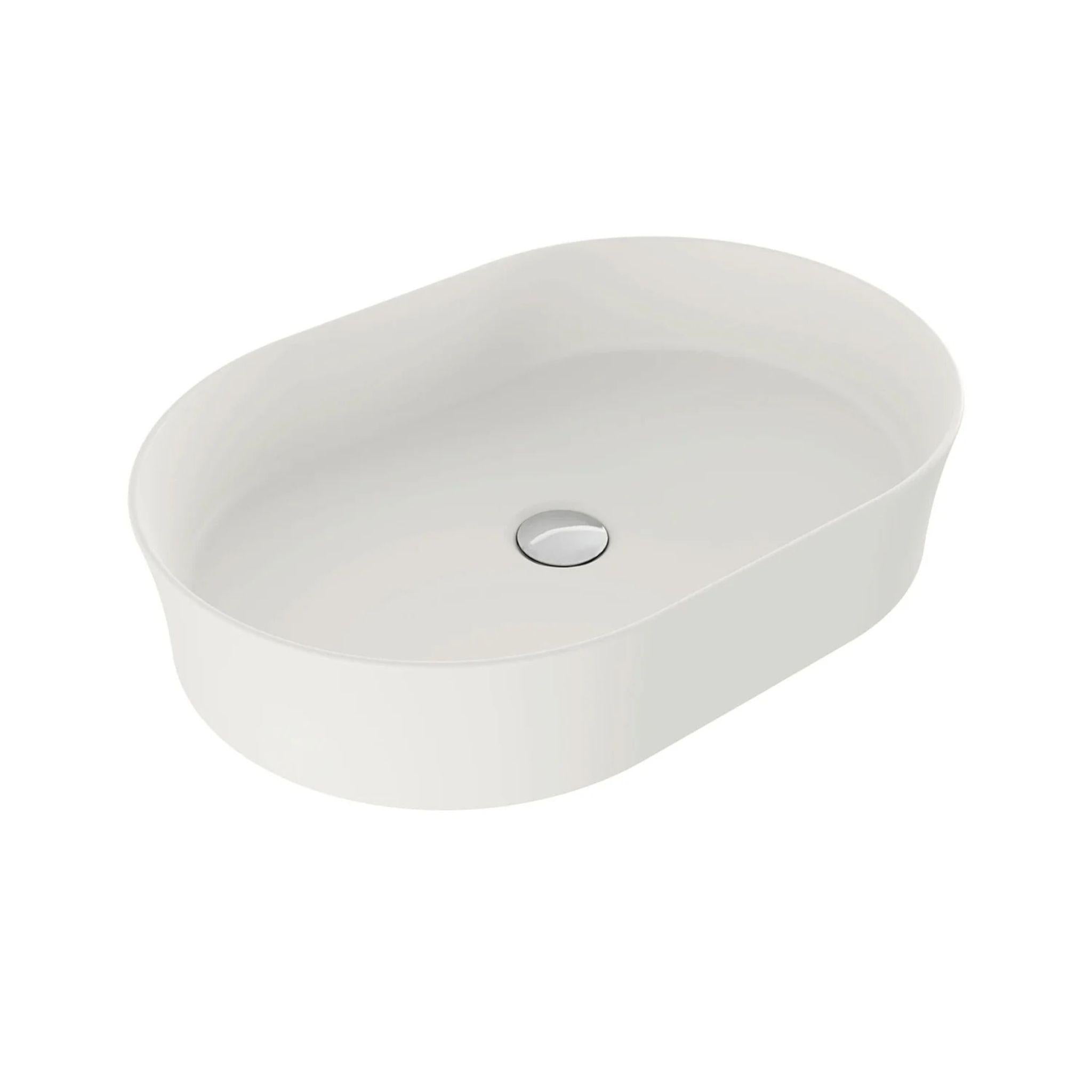 TURNER HASTINGS FINO OVAL ABOVE COUNTER FIRECLAY BASIN MATTE WHITE 549MM