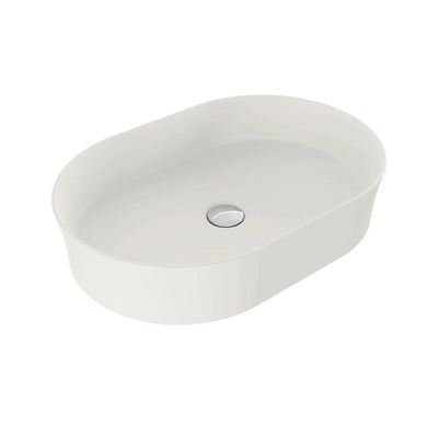 TURNER HASTINGS FINO OVAL ABOVE COUNTER FIRECLAY BASIN MATTE WHITE 549MM