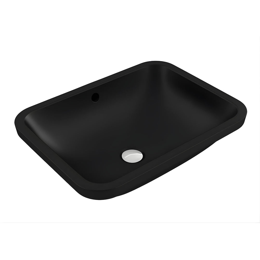 TURNER HASTINGS FINO UNDER COUNTER FIRECLAY BASIN MATTE BLACK 550MM