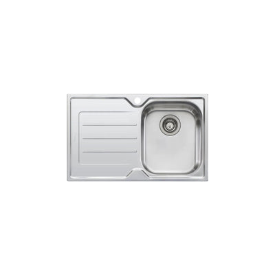 OLIVERI FLINDERS SINGLE BOWL TOPMOUNT KITCHEN SINK WITH DRAINER STAINLESS STEEL 770MM