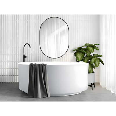 DECINA FLORENCIA FREESTANDING BATH WITH INTEGRATED OVERFLOW GLOSS WHITE 1400MM