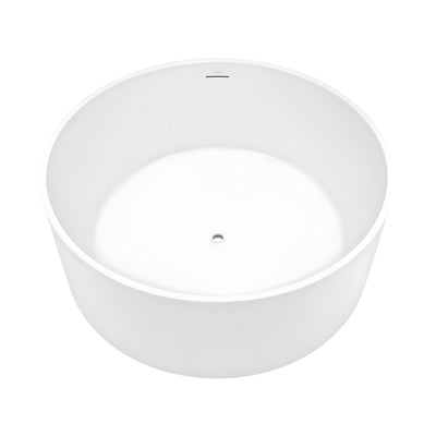 DECINA FLORENCIA FREESTANDING BATH WITH INTEGRATED OVERFLOW GLOSS WHITE 1400MM