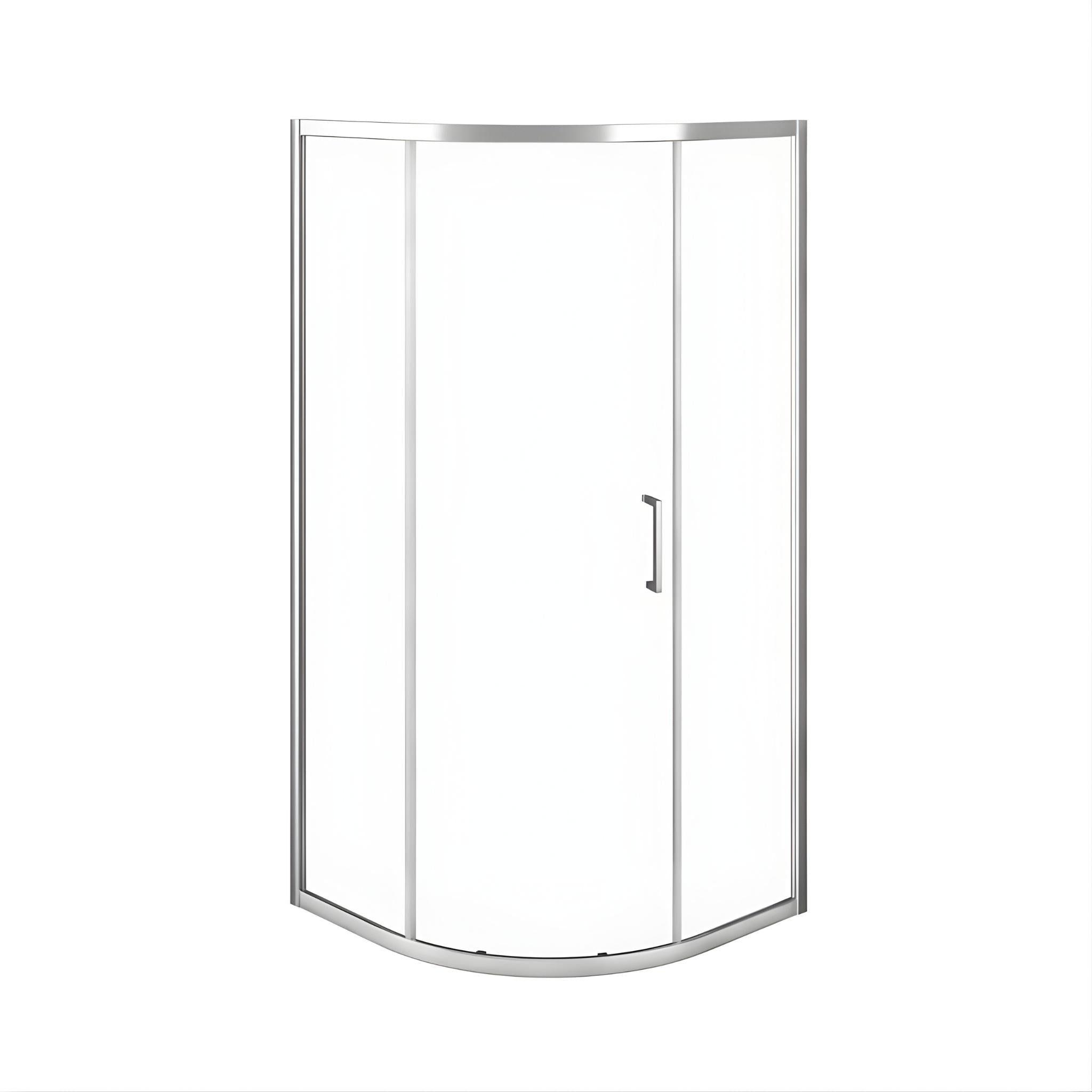 DECINA FLORIANO FRAMED CURVED SLIDING SHOWER SCREEN CHROME