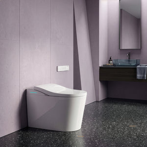 FLUVA K1 INTELLIGENT TOILET W/ AUTOFLUSH REMOTE CONTROLLED BIDET GLOSS WHITE