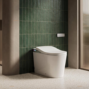 FLUVA K2 INTELLIGENT TOILET W/ AUTOFLUSH REMOTE CONTROLLED BIDET GLOSS WHITE