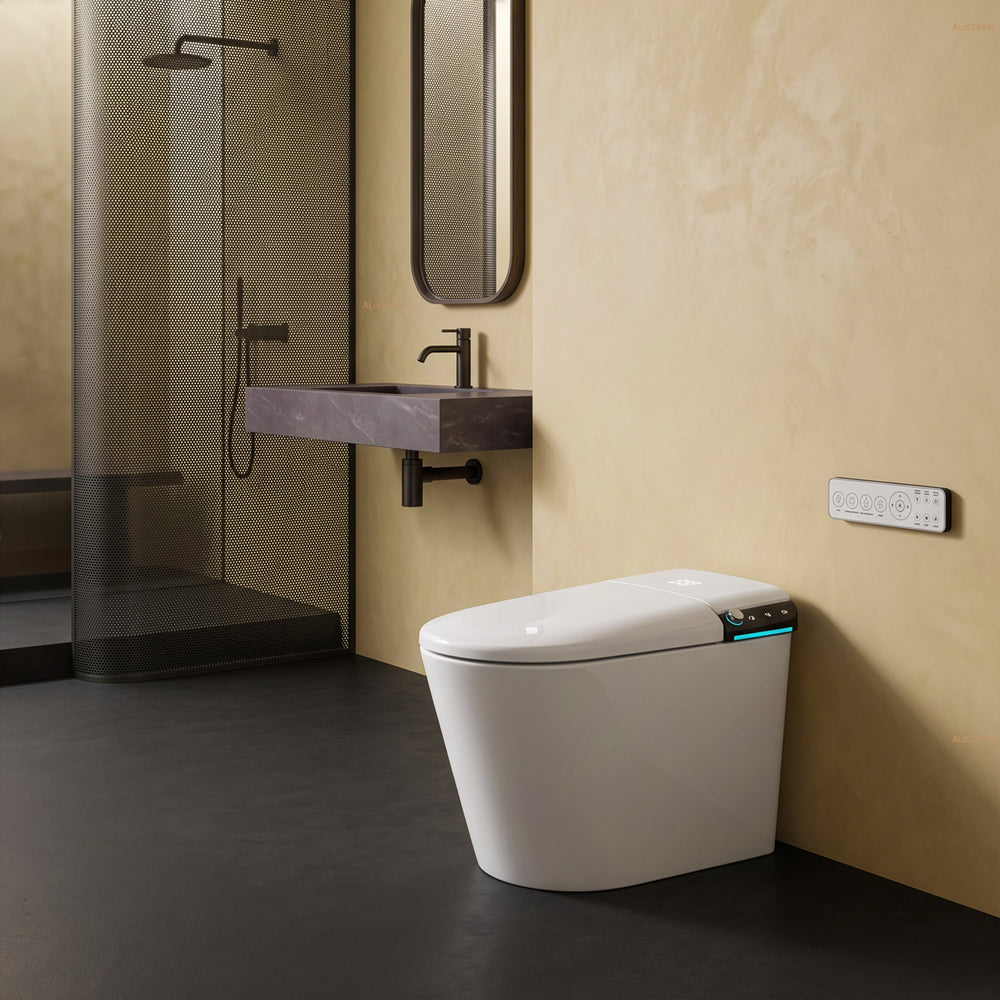 FLUVA U1 INTELLIGENT TOILET W/ AUTOFLUSH REMOTE CONTROLLED BIDET WHITE