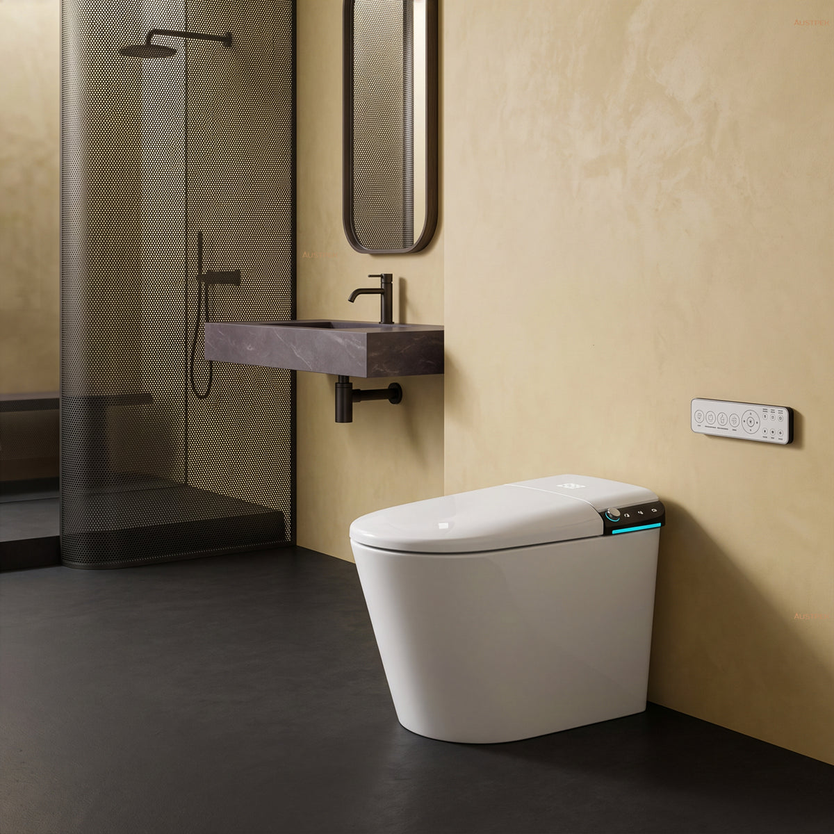FLUVA U1 INTELLIGENT TOILET W/ AUTOFLUSH REMOTE CONTROLLED BIDET WHITE