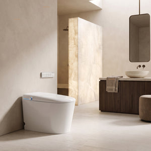 FLUVA U2 INTELLIGENT TOILET W/ AUTOFLUSH REMOTE CONTROLLED BIDET WHITE