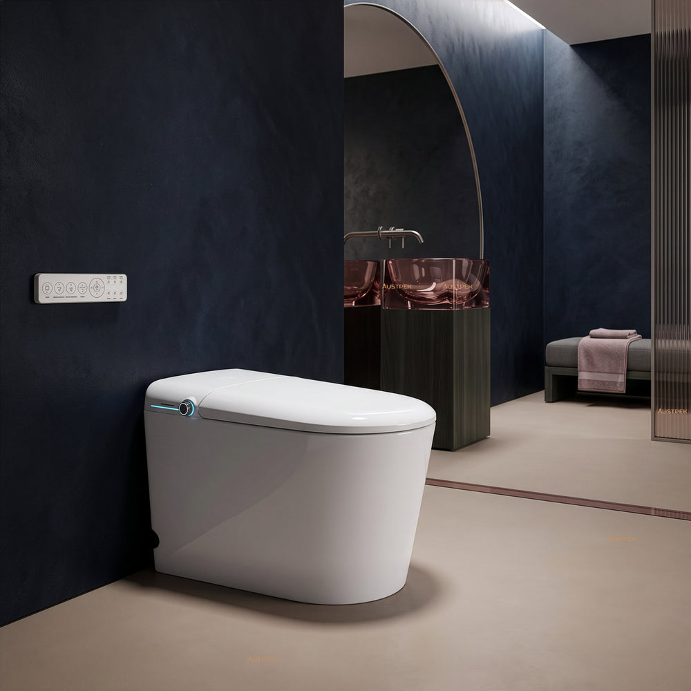 FLUVA U2 INTELLIGENT TOILET W/ AUTOFLUSH REMOTE CONTROLLED BIDET WHITE