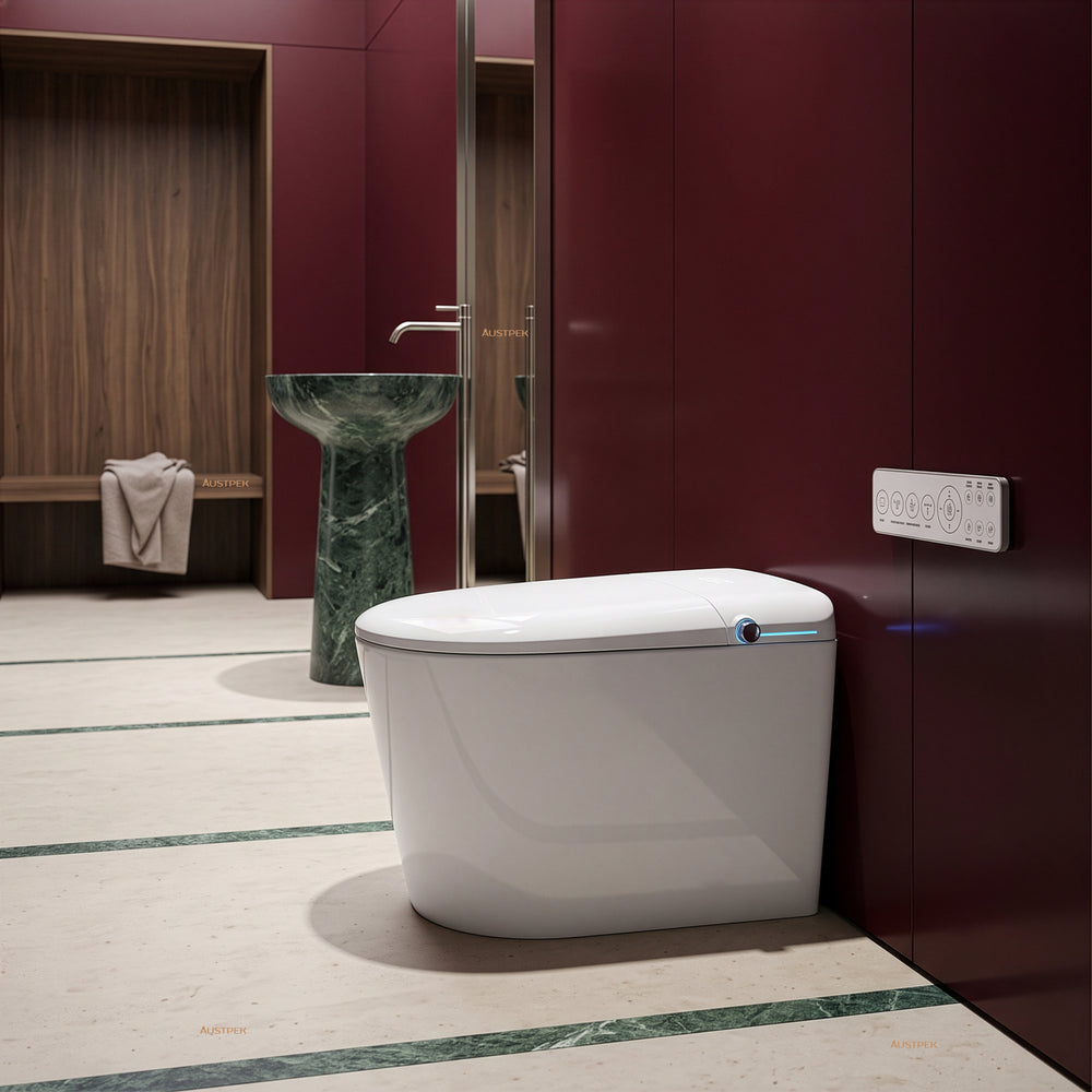 FLUVA U2 INTELLIGENT TOILET W/ AUTOFLUSH REMOTE CONTROLLED BIDET WHITE