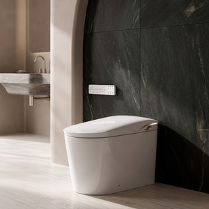 FLUVA U6 INTELLIGENT TOILET W/ AUTOFLUSH REMOTE CONTROLLED BIDET GLOSS WHITE