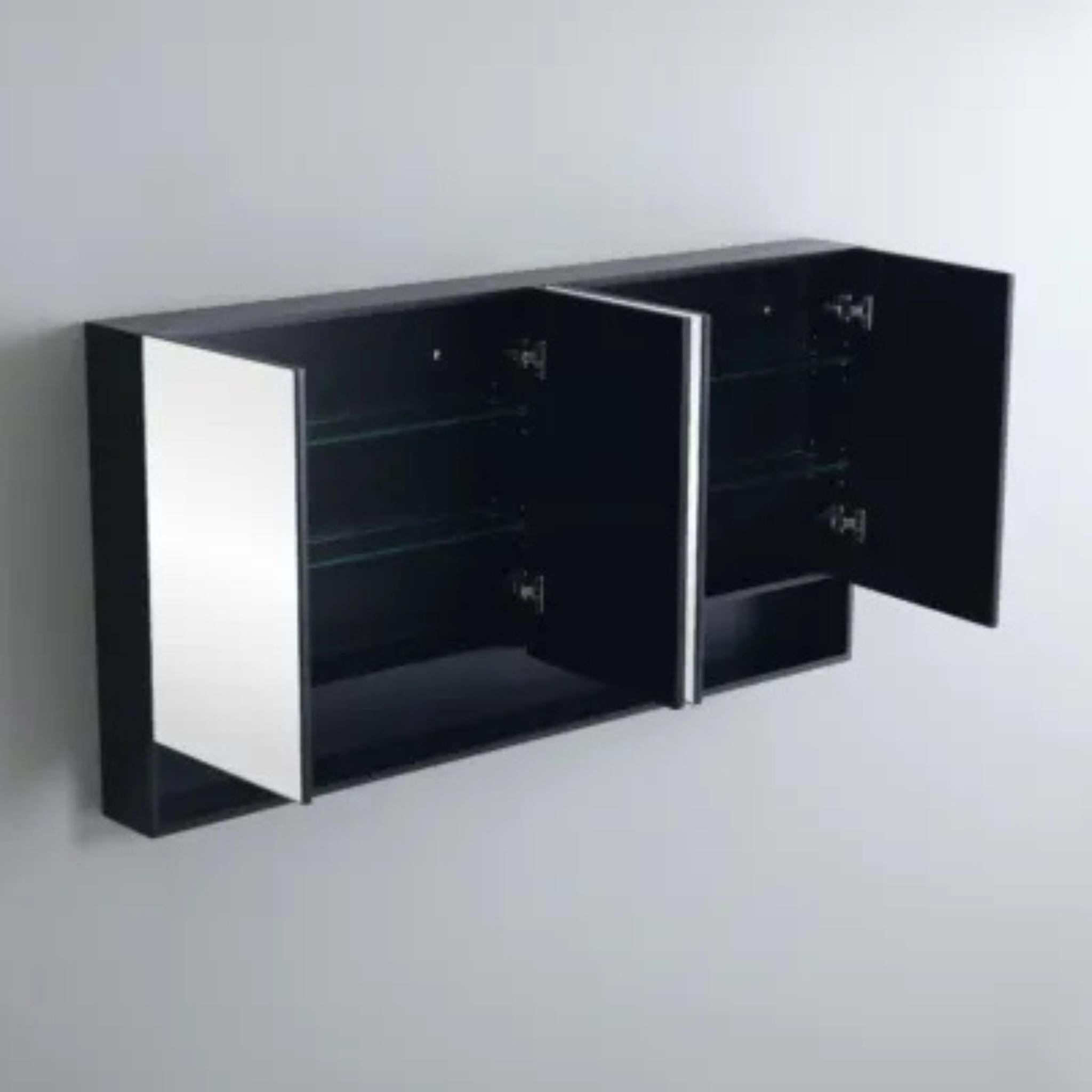 CETO FREMANTLE BLACK SHAVING CABINET 1480MM X 750MM