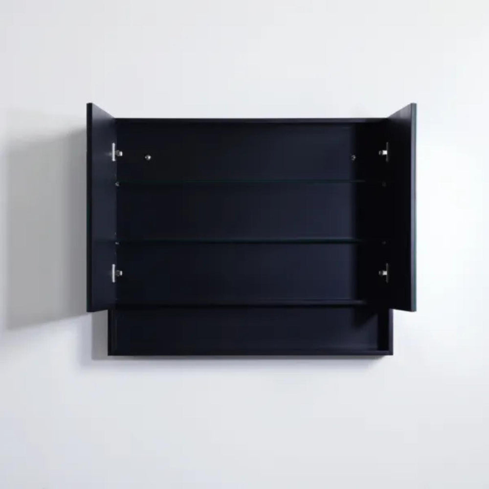 CETO FREMANTLE BLACK SHAVING CABINET 900MM X 750MM