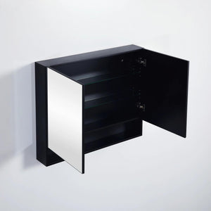 CETO FREMANTLE BLACK SHAVING CABINET 900MM X 750MM
