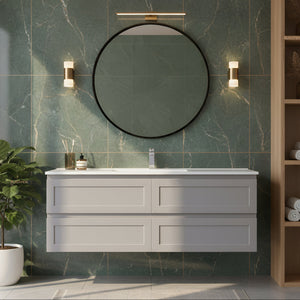 CETO FREMANTLE MATTE GREY 1500MM SINGLE BOWL WALL HUNG VANITY