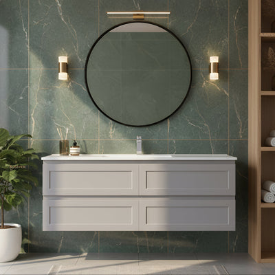 CETO FREMANTLE MATTE GREY 1500MM SINGLE BOWL WALL HUNG VANITY