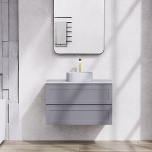 CETO FREMANTLE MATTE GREY 900MM SINGLE BOWL WALL HUNG VANITY