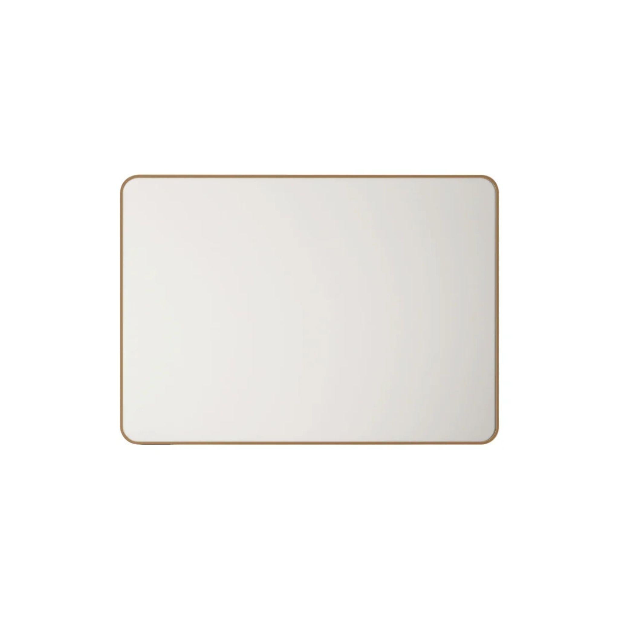 MERCIO ALUMINIUM FRAMED RECTANGULAR MIRROR BRUSHED GOLD 1200X750MM