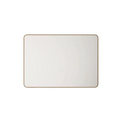 MERCIO ALUMINIUM FRAMED RECTANGULAR MIRROR BRUSHED GOLD 1200X750MM