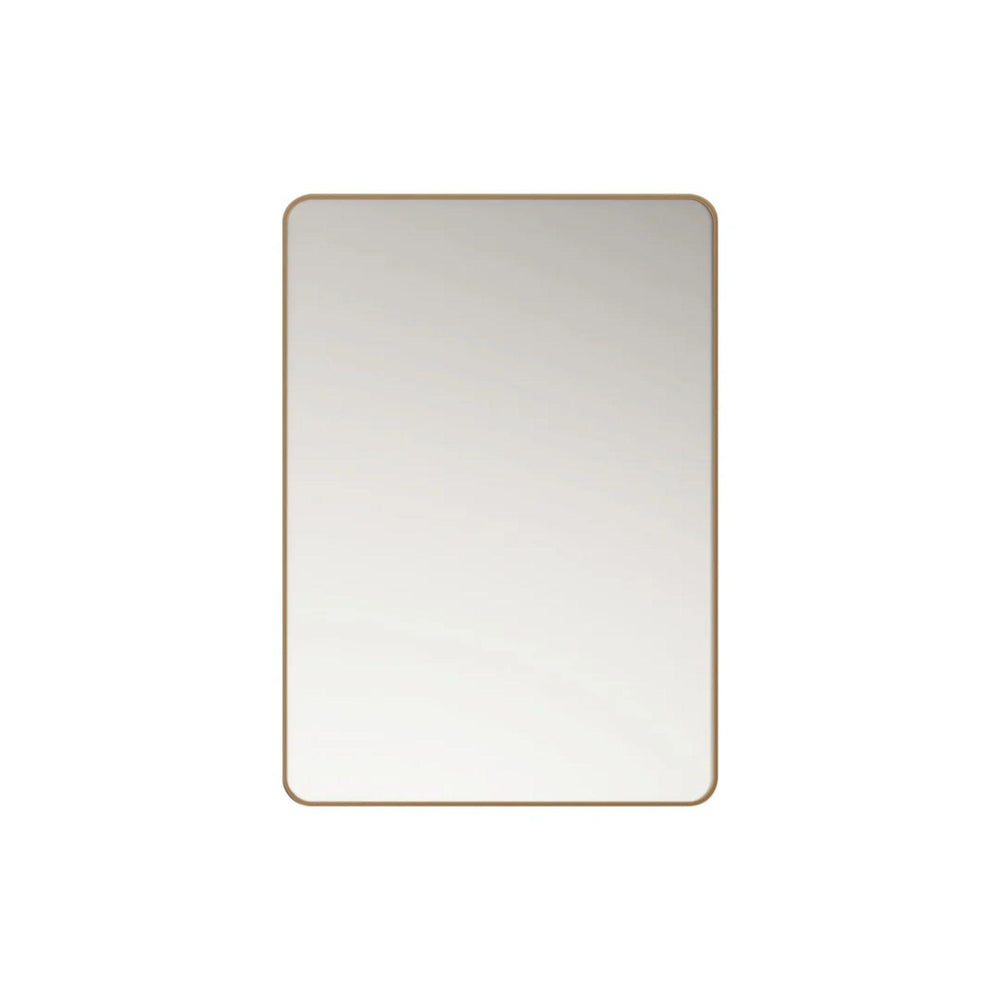 MERCIO ALUMINIUM FRAMED RECTANGULAR MIRROR BRUSHED GOLD 600X750MM