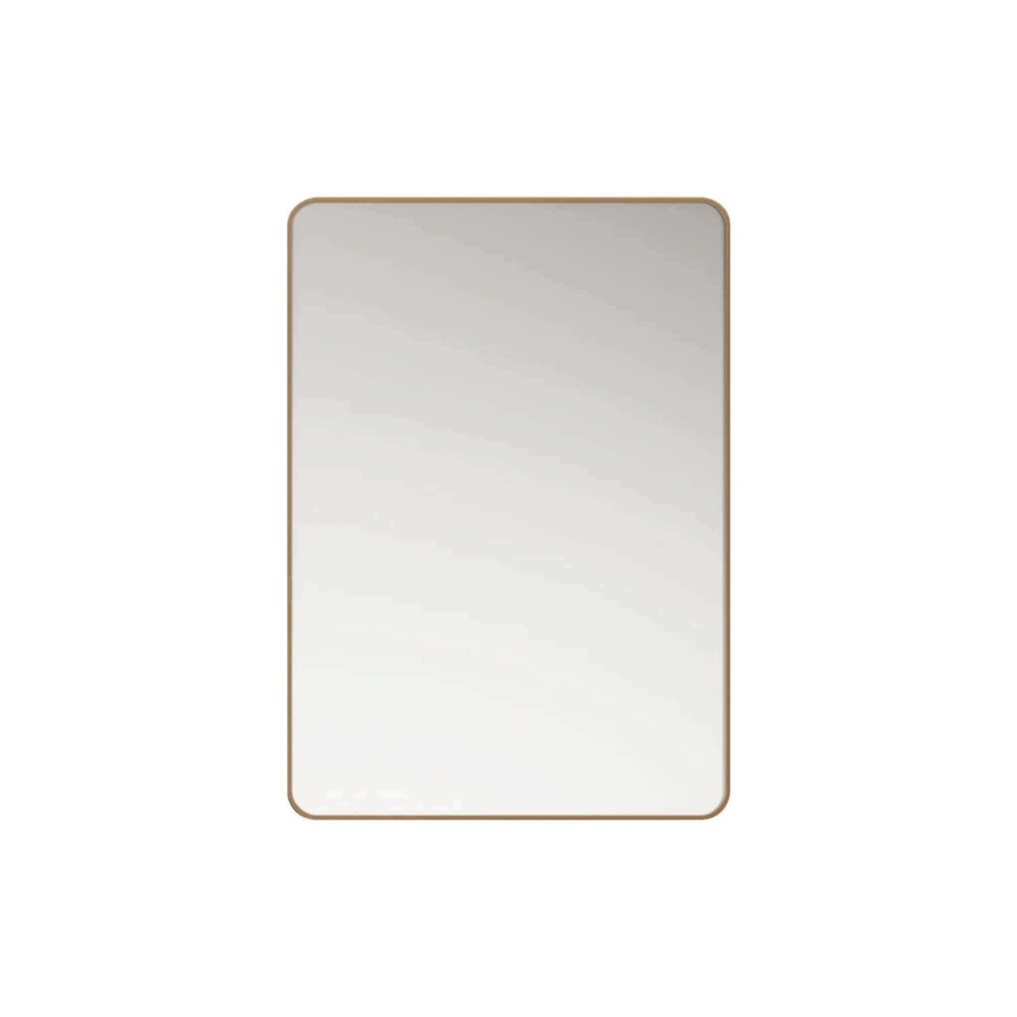 MERCIO ALUMINIUM FRAMED RECTANGULAR MIRROR BRUSHED GOLD 600X750MM