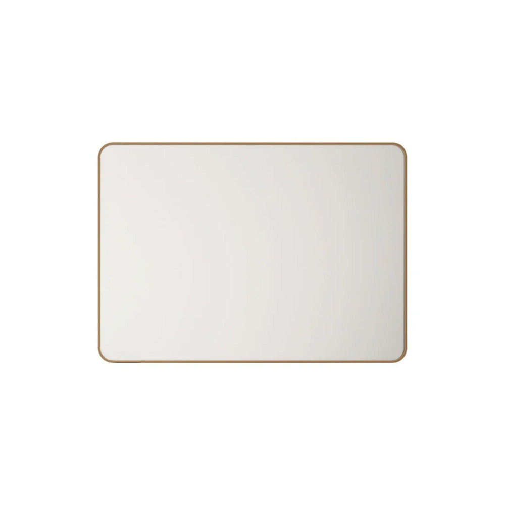 MERCIO ALUMINIUM FRAMED RECTANGULAR MIRROR BRUSHED GOLD 900X750MM