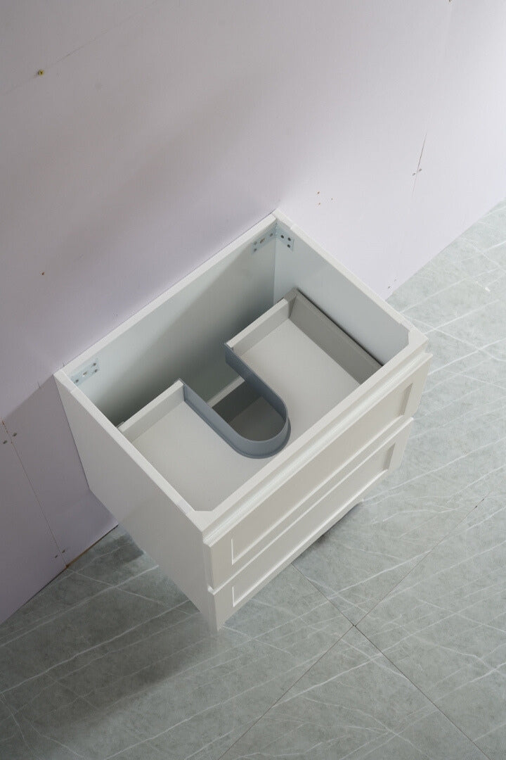 CETO FREMANTLE MATTE WHITE 600MM SINGLE BOWL WALL HUNG VANITY