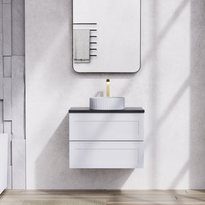 CETO FREMANTLE MATTE WHITE 750MM SINGLE BOWL WALL HUNG VANITY