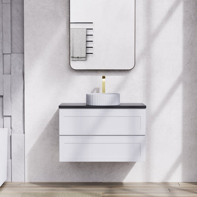 CETO FREMANTLE MATTE WHITE 900MM SINGLE BOWL WALL HUNG VANITY