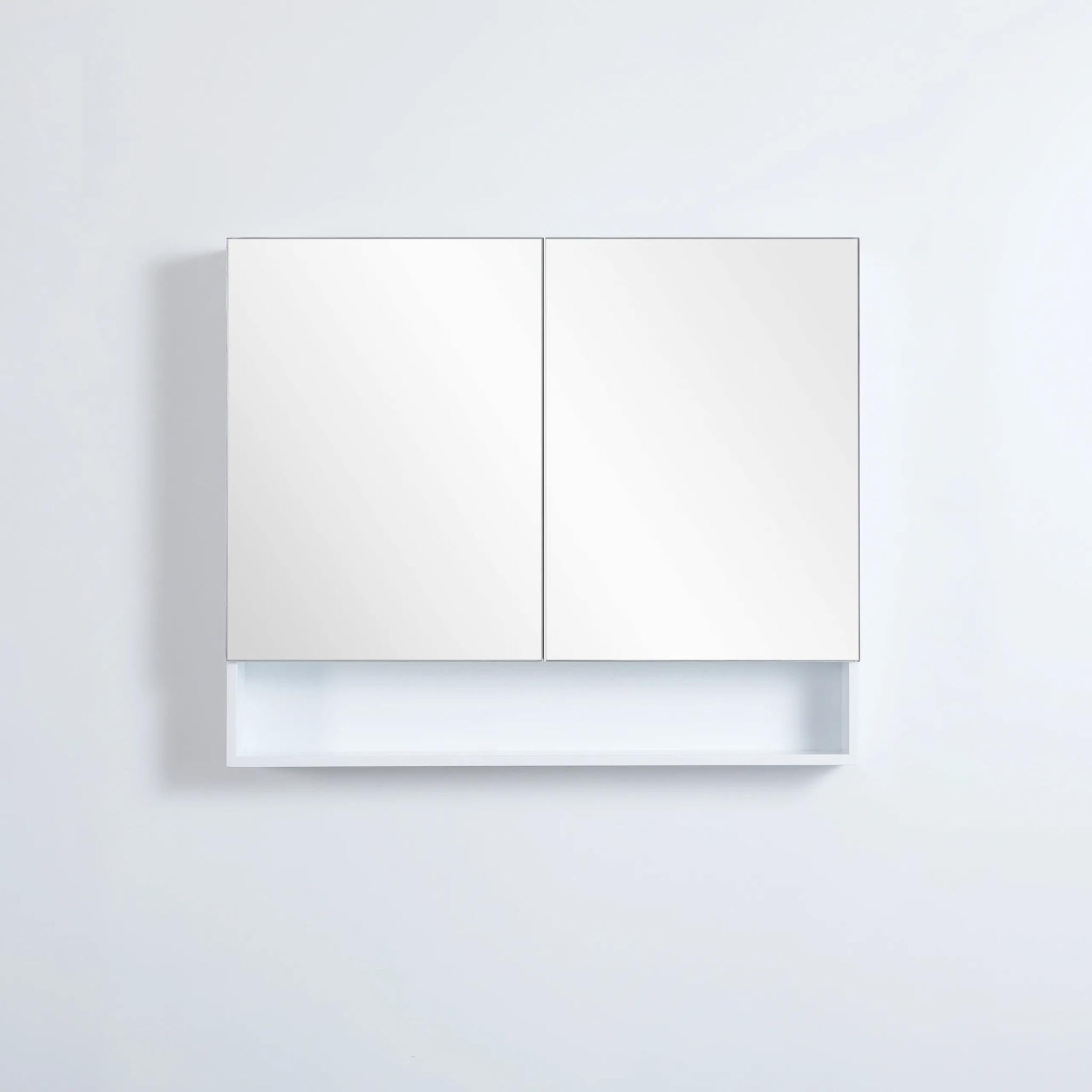 CETO FREMANTLE WHITE SHAVING CABINET 900MM X 750MM