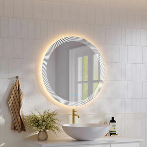 MERCIO FREYA FRAMELESS TEXTURED LED MIRROR 800X800MM
