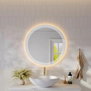 MERCIO FREYA FRAMELESS TEXTURED LED MIRROR 800X800MM
