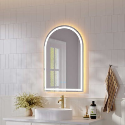 MERCIO FREYA FRAMELESS ARCH LED MIRROR 500X900MM