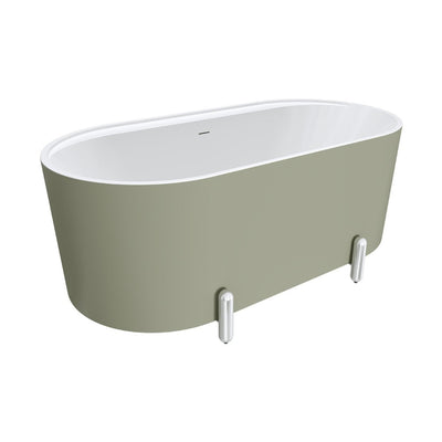 FIENZA ALUCA FREESTANDING BATH MATTE OLIVE (AVAILABLE IN 1500MM AND 1700MM)